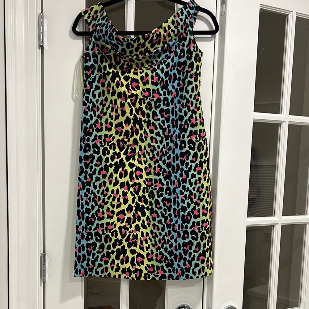 Colorful Leopard Print Dress